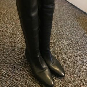 Prada lamb leather riding boots